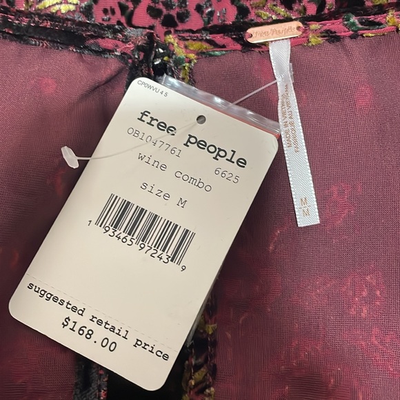 Free People Velvet Mini Dress Mirror Mirror Velvet Tunic NWT size medium - Picture 7 of 9